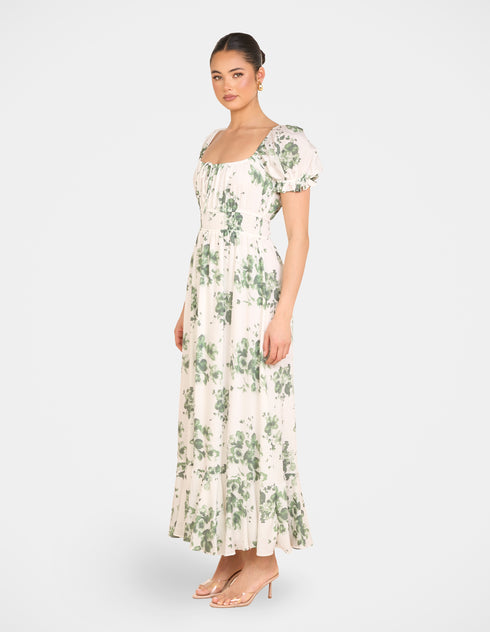 Xandie Puff Sleeve Maxi Dress